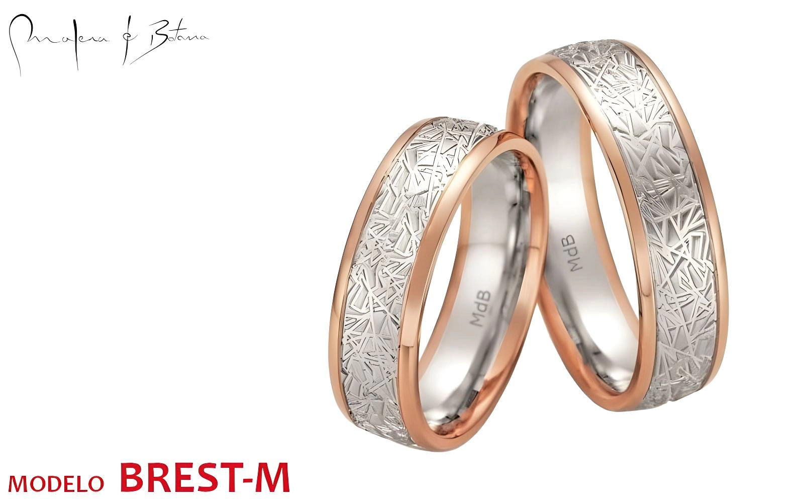 anillos de matrimonio  modelo brest-m