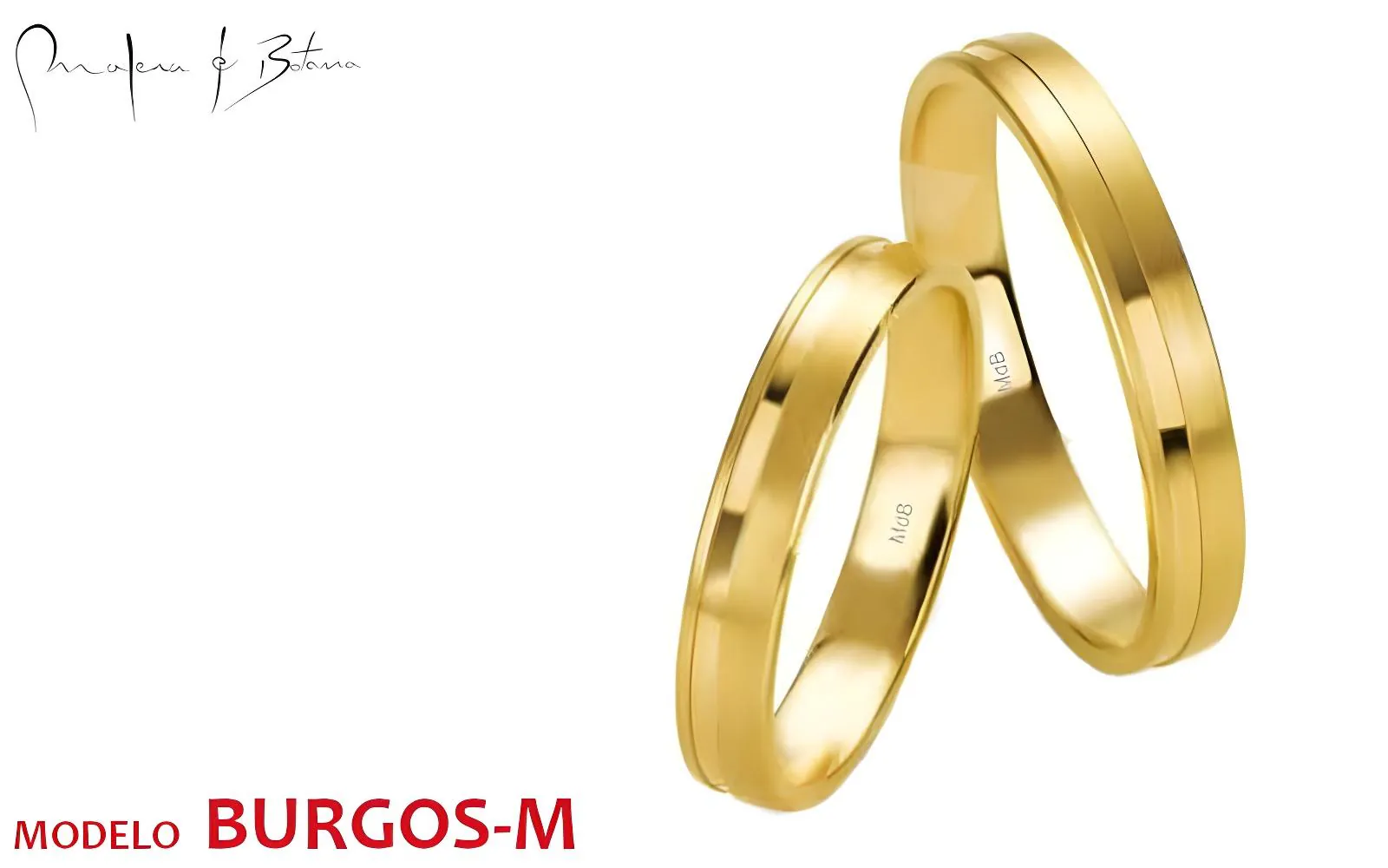 anillos de matrimonio  modelo burgos-m