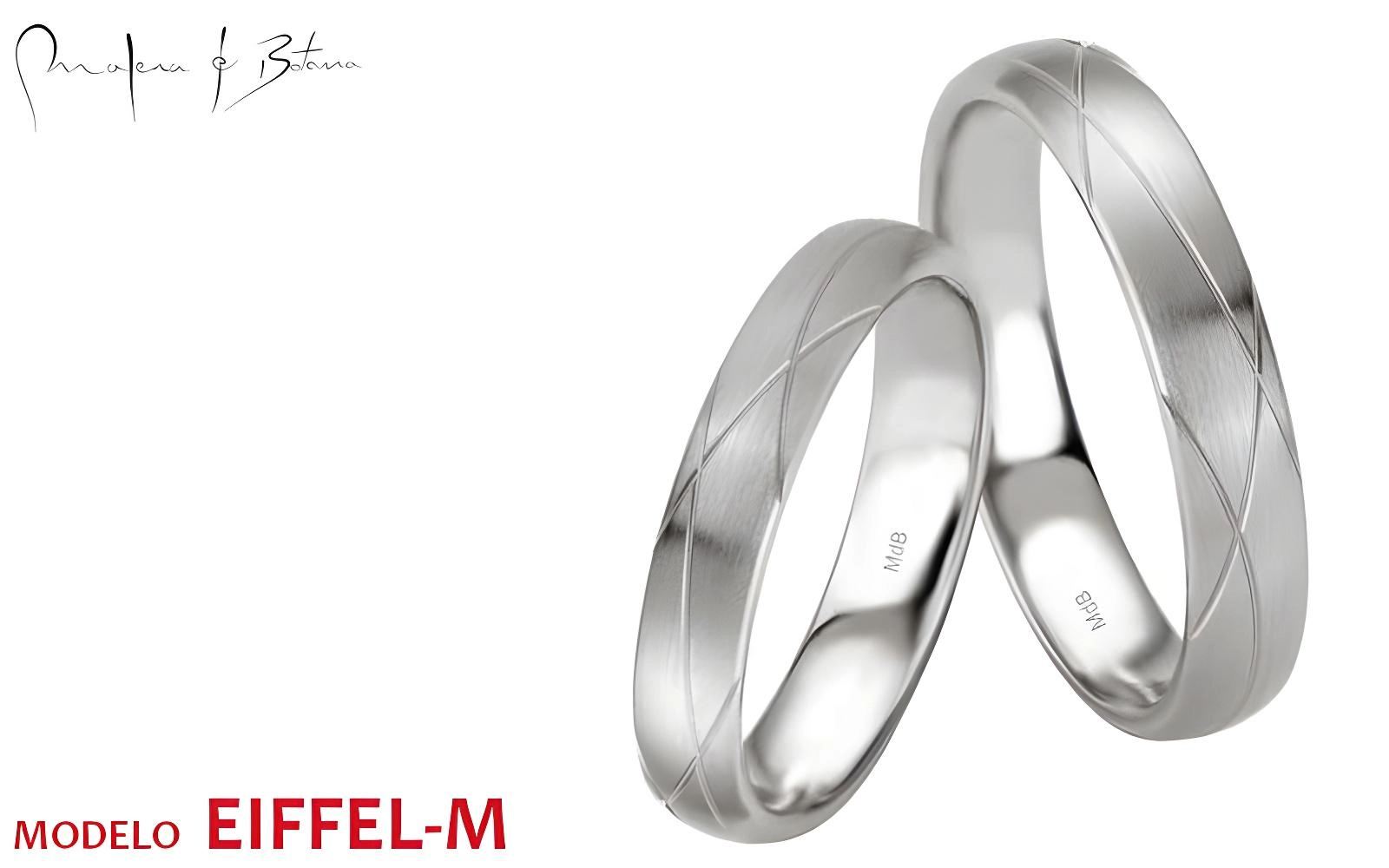 anillos de matrimonio  modelo eiffel-m