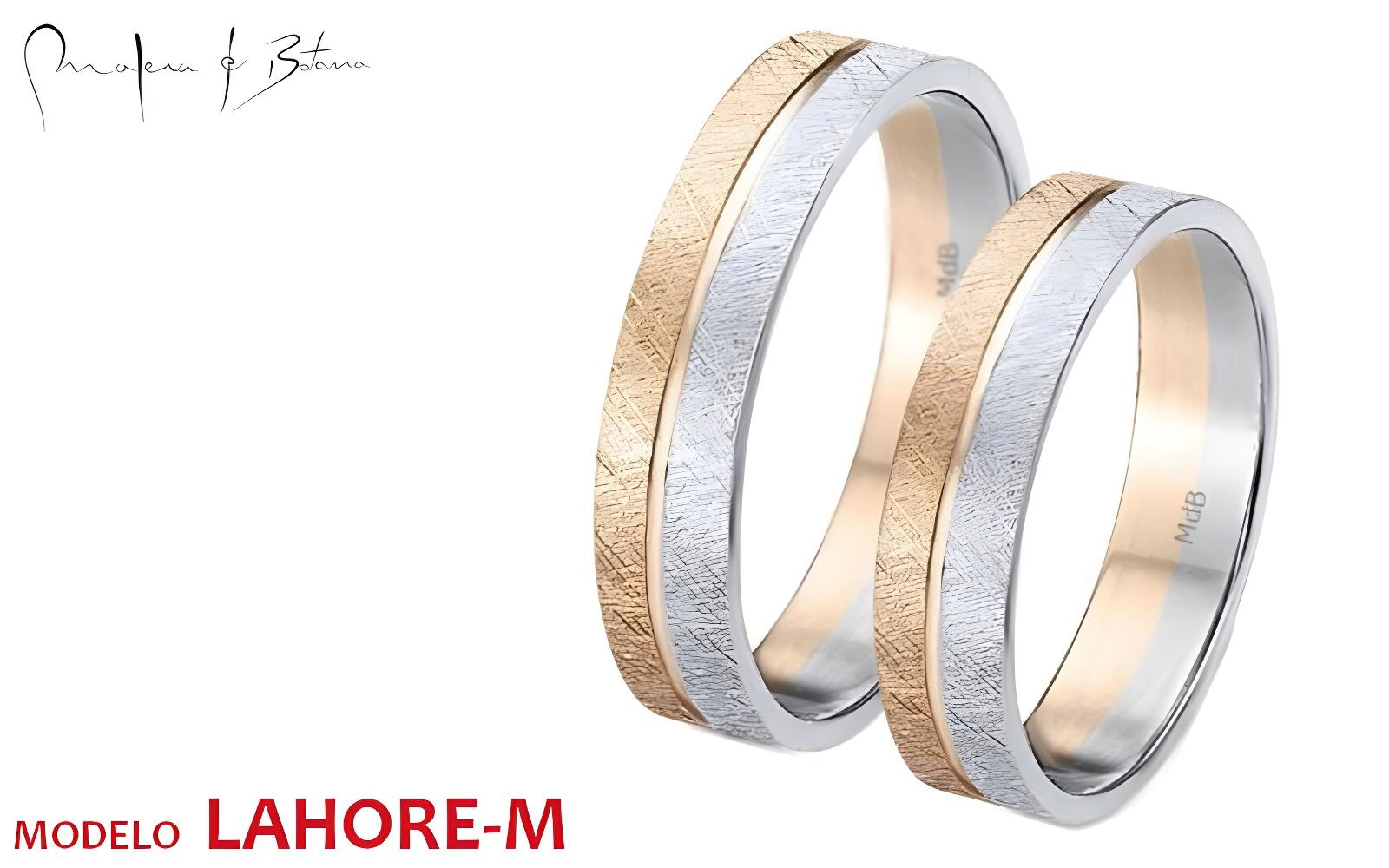 anillos de matrimonio  modelo lahore-m