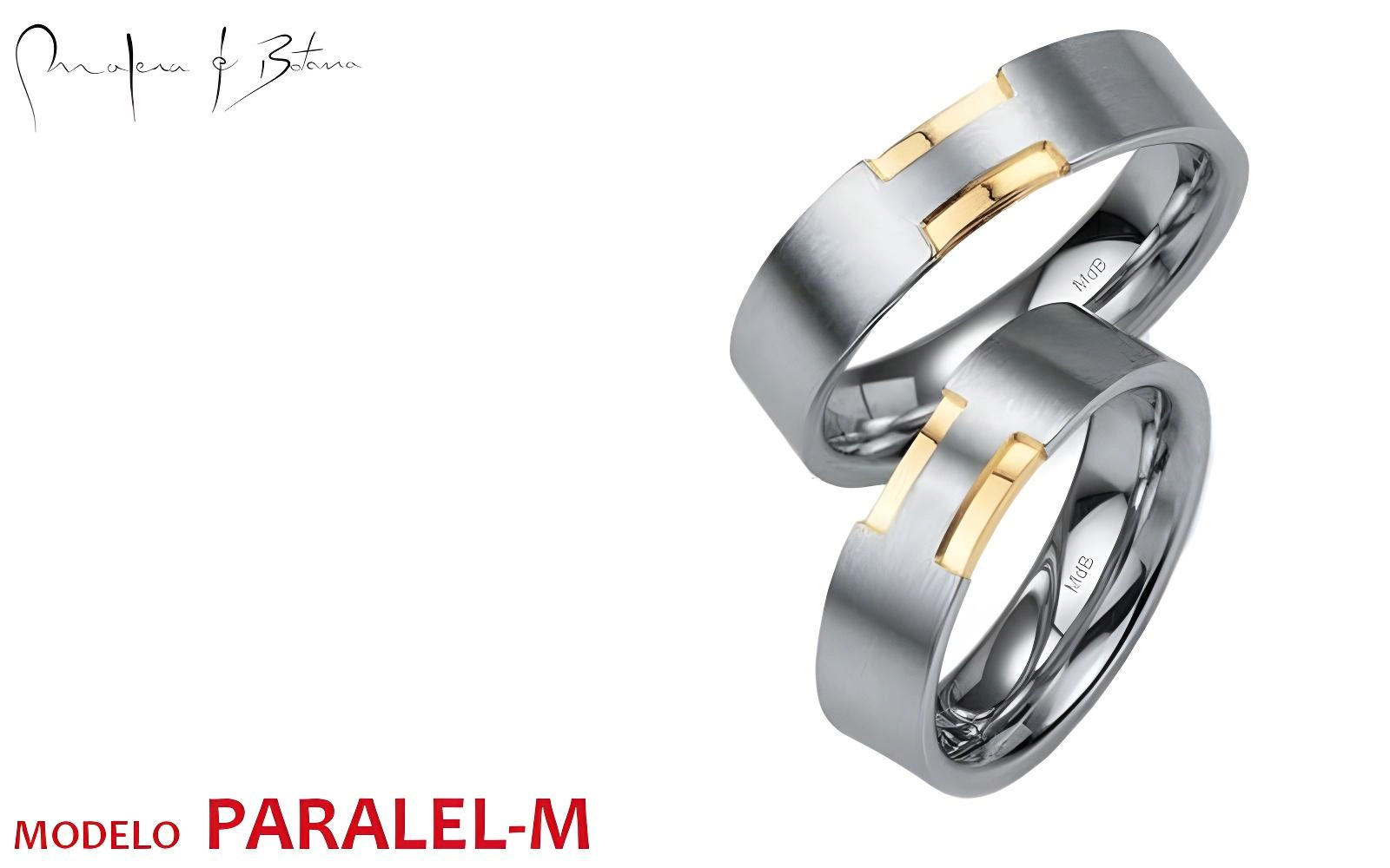 anillos de matrimonio  modelo paralel-m
