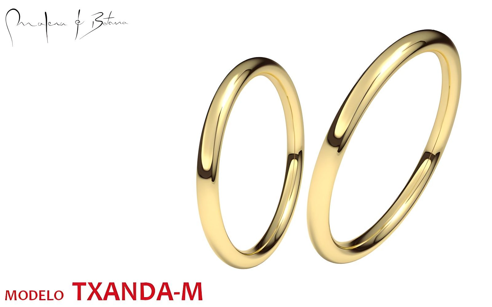 anillos de matrimonio  modelo txanda-m
