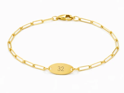 Pulsera de oro de eslabones tipo clip con corazón